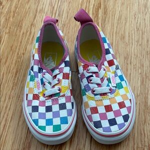 Vans Kids Multi-Color Checkerboard Low-Top Sneakers